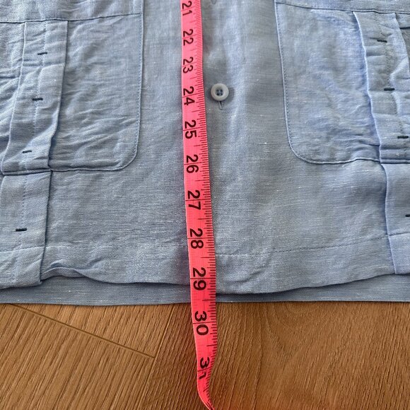 Men's Unisex Guayabera Havana/Cuban Style Linen Blend Shirt sz S - Vintage Surf - Picture 12 of 12